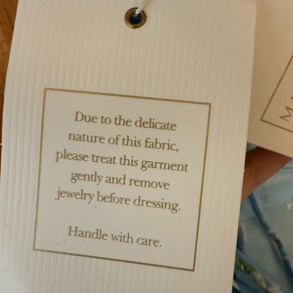 Mac Duggal 🩵 Blue Floral Ruffle Tiered Cut-Out Chiffon Gown – Size 8 NWT - Picture 12 of 16